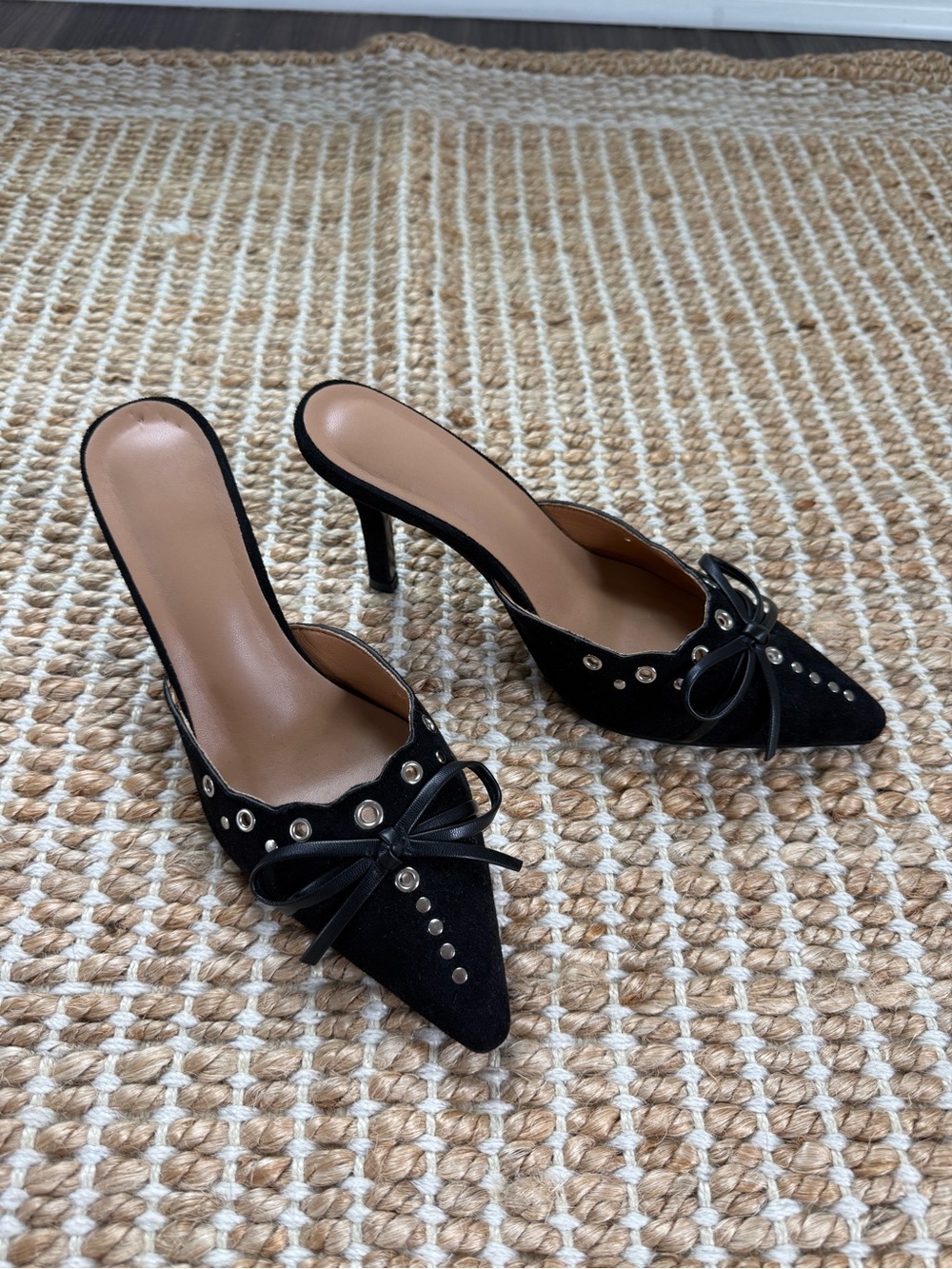 Never Worn Suede Kitten Heels
